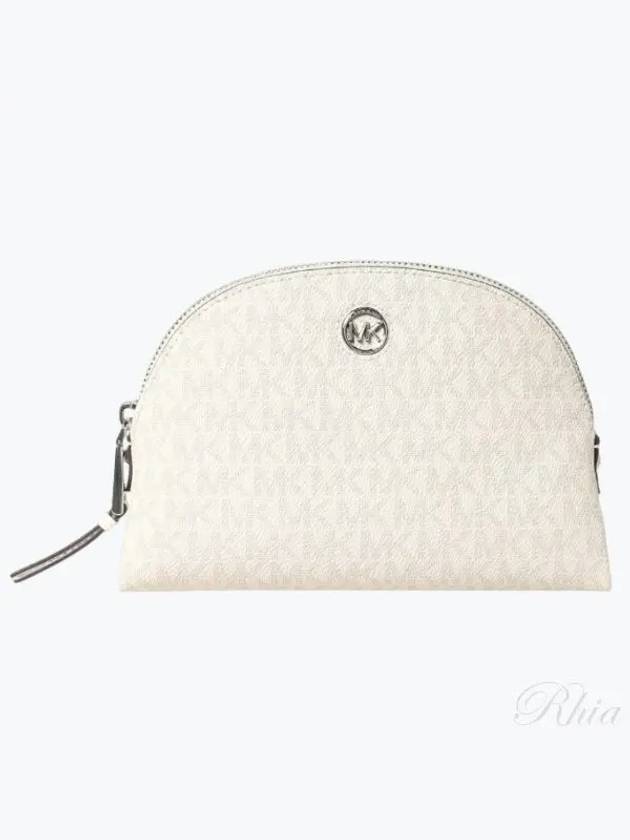 Heritage Large Logo Zip Pouch Bag White - MICHAEL KORS - BALAAN 2