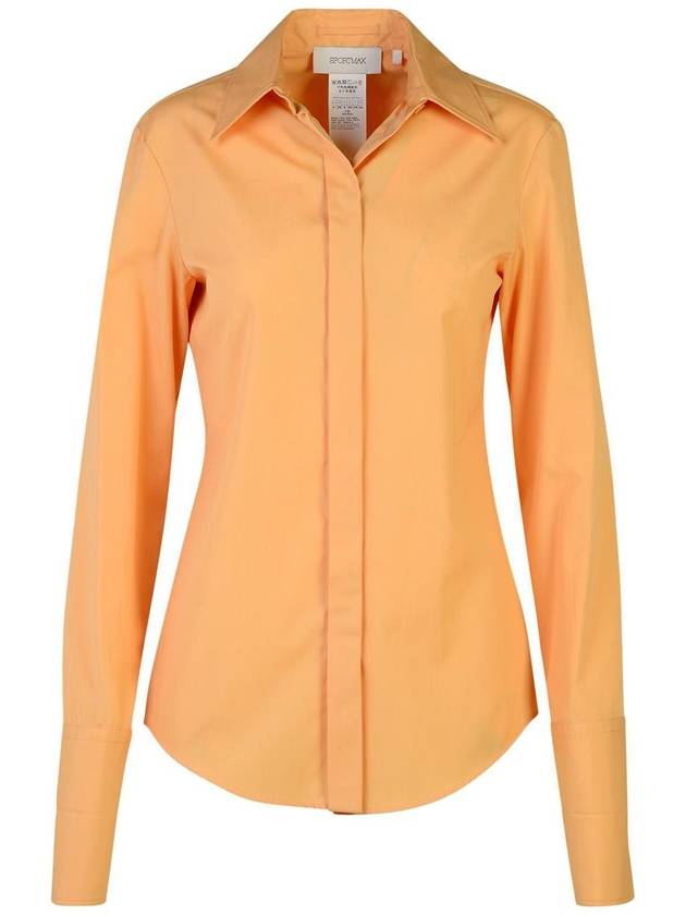 Sportmax 'Oste' Orange Cotton Shirt - MAX MARA SPORTMAX - BALAAN 1