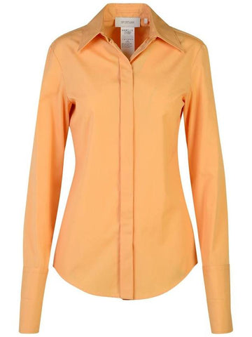 Sportmax 'Oste' Orange Cotton Shirt - MAX MARA SPORTMAX - BALAAN 1