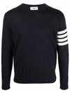 4 Bar Armband Classic Merino Wool Knit Top Navy - THOM BROWNE - BALAAN 6