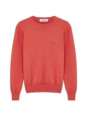 ORB Logo Cashmere Cotton Knit Top Coral Red - VIVIENNE WESTWOOD - BALAAN 1