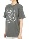 Logo Print Cotton Jersey Short Sleeve T-Shirt Dark Gray - MONCLER - BALAAN 3