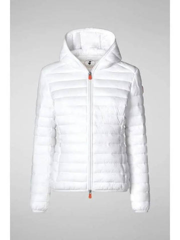 DAISY hooded padded jacket white - SAVE THE DUCK - BALAAN 1