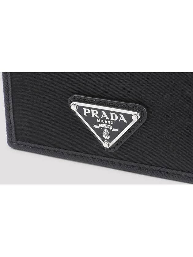 Re-Nylon Saffiano Leather Card Wallet Black - PRADA - BALAAN 4