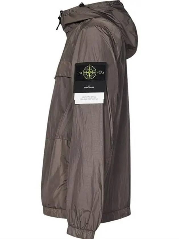 Crinkle Reps Hooded Jacket Brown - STONE ISLAND - BALAAN 4