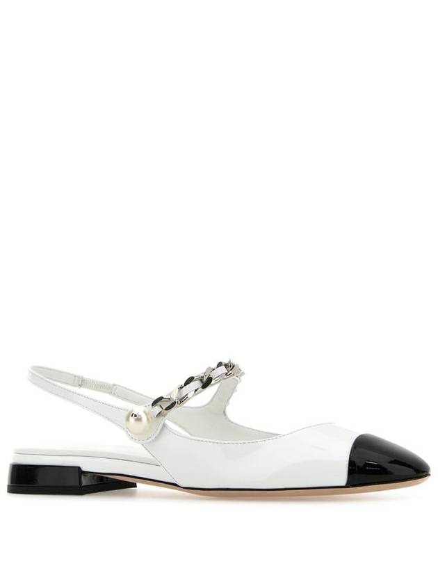 Flat Shoes 5F046EF01006EF0964 White Black - MIU MIU - BALAAN 3