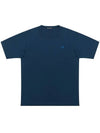 Nash Face Short Sleeve T-Shirt Midnight Blue - ACNE STUDIOS - BALAAN 1