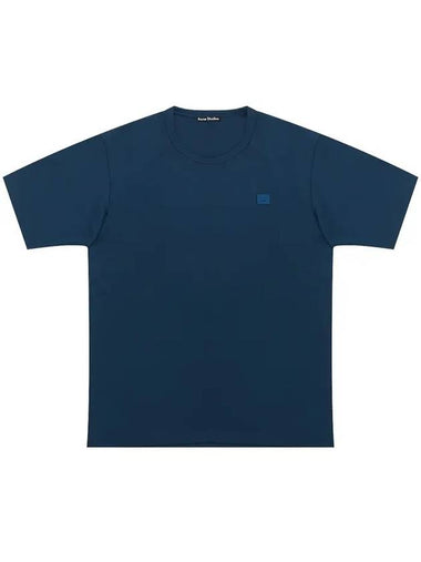 Nash Face Short Sleeve T-Shirt Midnight Blue - ACNE STUDIOS - BALAAN 1