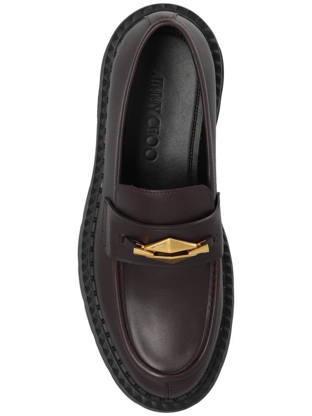 Jimmy Choo ‘Marlow Diamond’ Loafers, Men's, Burgundy - JIMMY CHOO - BALAAN 6