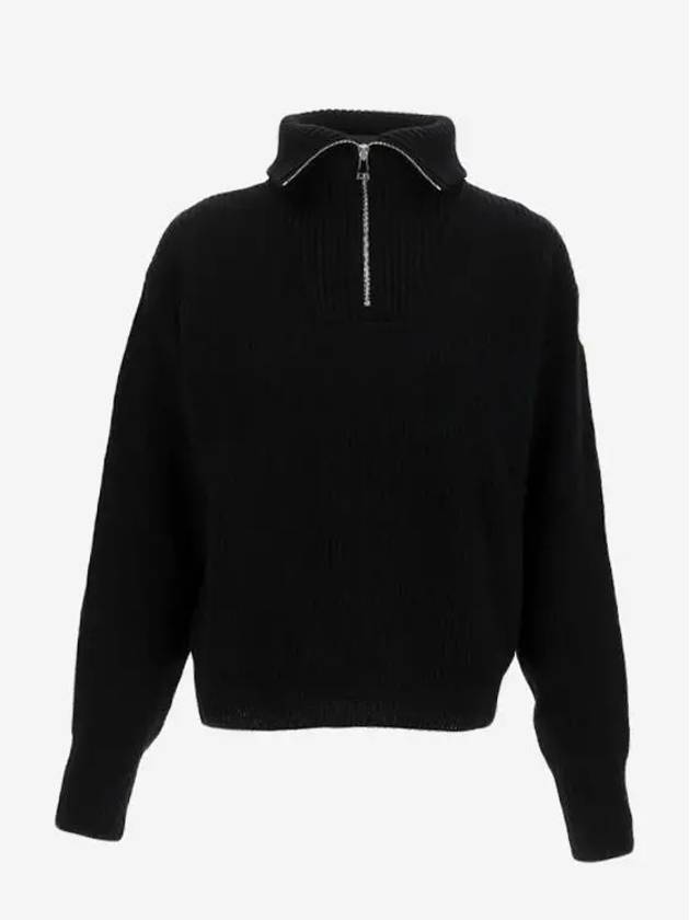 Cashmere Blend Knit Top Black - MONCLER - BALAAN 2