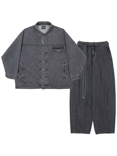 batwing oversized denim set gray - AJOBYAJO - BALAAN 2