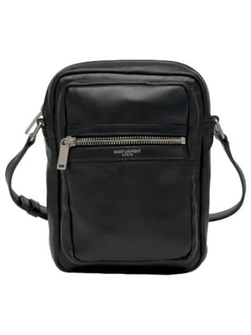 Seed logo cross bag black - SAINT LAURENT - BALAAN 1