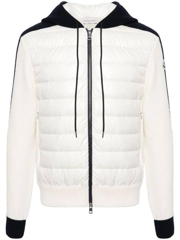 Hooded Padded Cardigan White - MONCLER - BALAAN 1