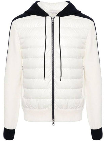 Hooded Padded Cardigan White - MONCLER - BALAAN 1