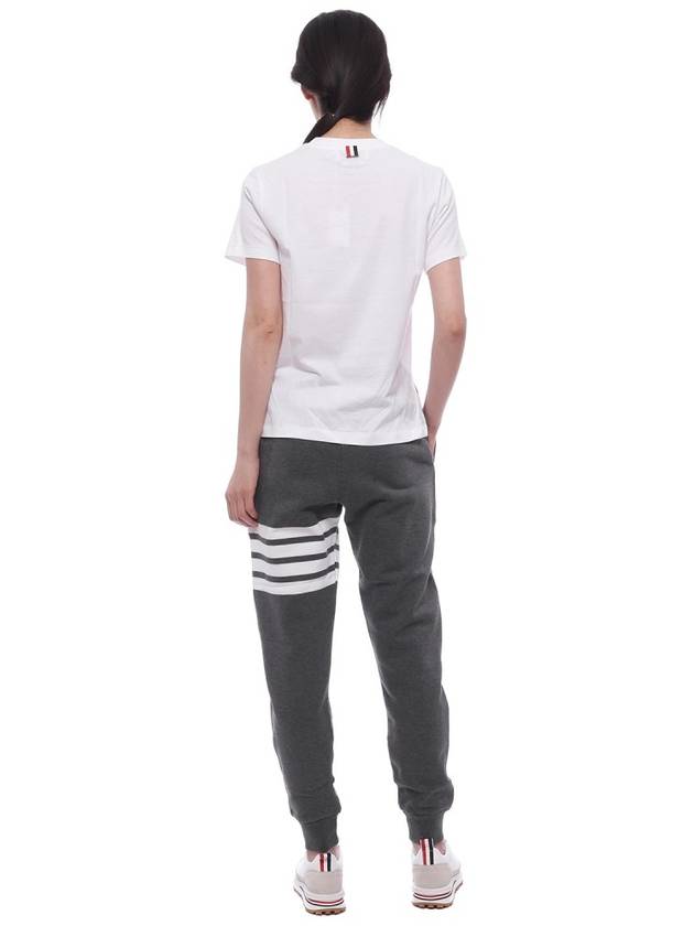 Women's Engineer 4 Bar Cotton Loopback Knit Track Pants Dark Grey - THOM BROWNE - BALAAN 6