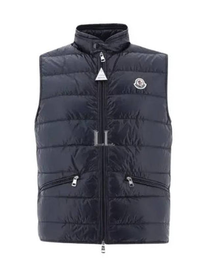 Gui Logo Patch Padded Vest Night Blue - MONCLER - BALAAN 2