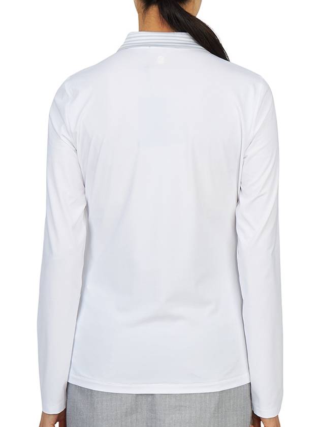 Women's Featherweight Zip Long Sleeve Polo Shirt White - G/FORE - BALAAN 5