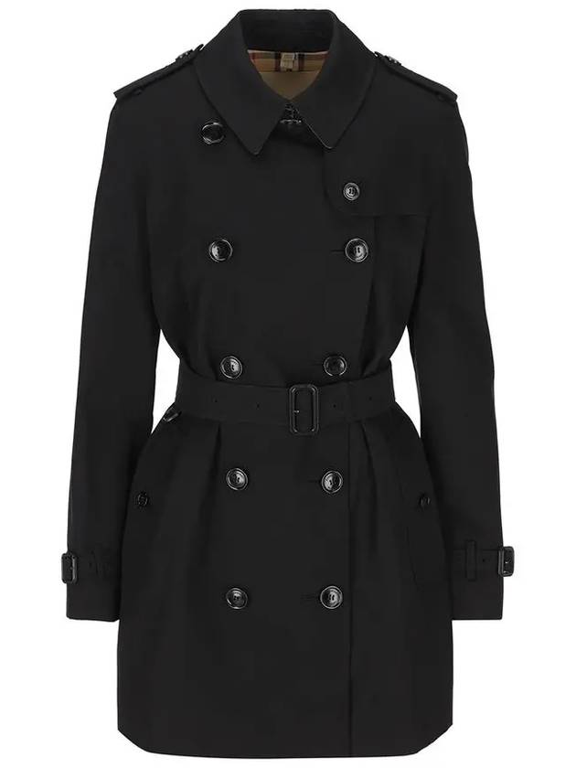 Kensington Cotton Trench Coat Black - BURBERRY - BALAAN 3