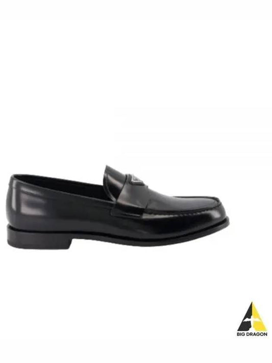 Brushed Leather Loafers Black - PRADA - BALAAN 2