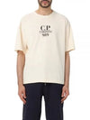Short Sleeve T-Shirt 16CMTS231A005697G 402 Yellow Cream - CP COMPANY - BALAAN 2