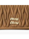 Matelasse Nappa Leather Card Wallet Brown - MIU MIU - BALAAN 4