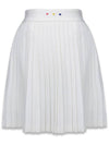 Embroidery Pleated Skirt Shorts Daisy Pleated Skirt White MCS23SK 04WH - MACKY - BALAAN 2