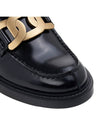 Brushed Leather Chain Loafers Black - TOD'S - BALAAN 10