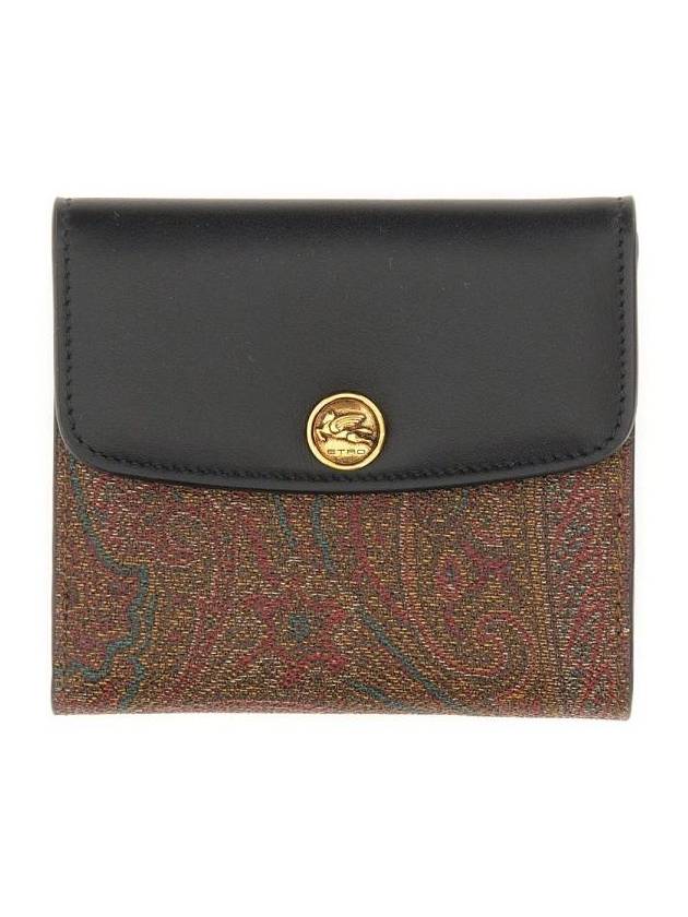 Paisley Print Card Wallet Brown Black - ETRO - BALAAN 2