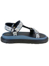 D-Way Embroidered Logo Sandals Blue - DIOR - BALAAN 6