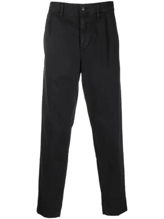 Taper Fit Stretch Cotton Straight Pants Black - HUGO BOSS - BALAAN 1