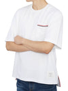 Cotton Oversized Pocket Short Sleeve T-Shirt White - THOM BROWNE - BALAAN 6