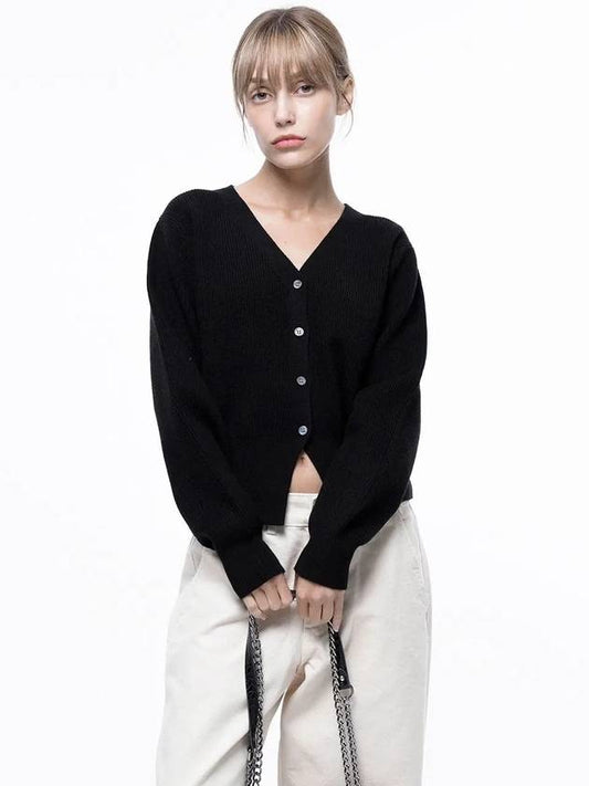 Four Woman Women s Soft Crop Knit Cardigan Black W243TP04BK - CHANCE'S NOI - BALAAN 2