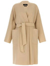 Eris Belt Virgin Wool Single Coat Beige - MAX MARA - BALAAN 2