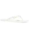 Studded Jelly Flip Flops Ivory - TORY BURCH - BALAAN 3