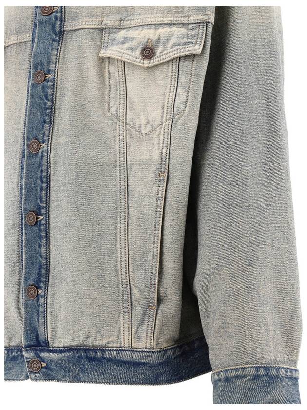 Oversized Washed Denim Jacket Blue - BALENCIAGA - BALAAN 4