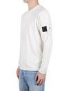 Shadow Project Crewneck Light Cotton Knit Top Ivory - STONE ISLAND - BALAAN 4