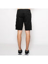 Men's Wappen Patch Pocket Bermuda Cargo Shorts Black - STONE ISLAND - BALAAN 6