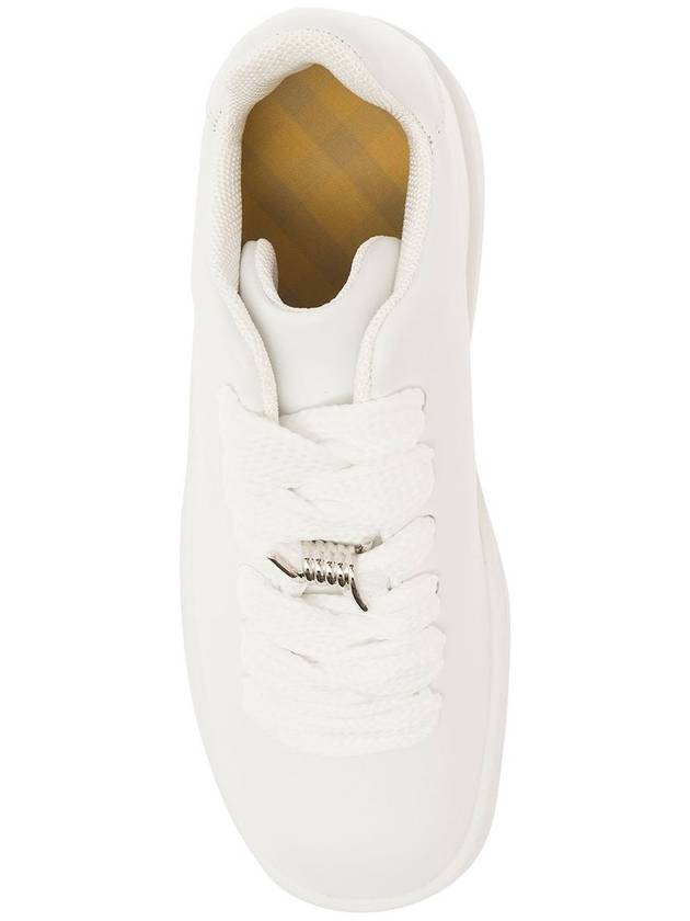 Leather Box Low-Top Sneakers White - BURBERRY - BALAAN 5