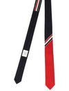 Stripe Two-Tone Tie Red - THOM BROWNE - BALAAN 5