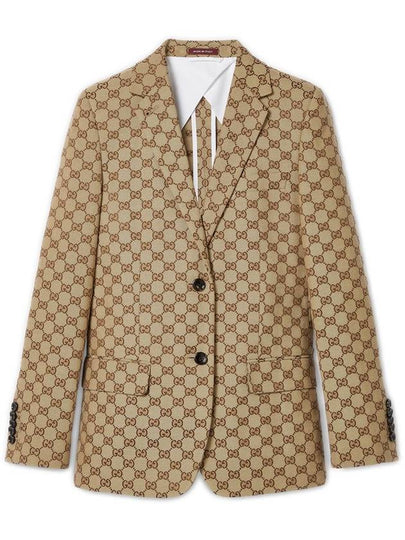 Interlocking G Jacket Beige Ebony - GUCCI - BALAAN 2