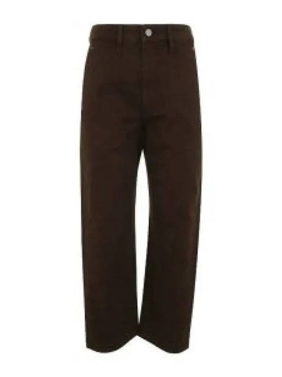 High Waist Straight Pants Brown - LEMAIRE - BALAAN 2