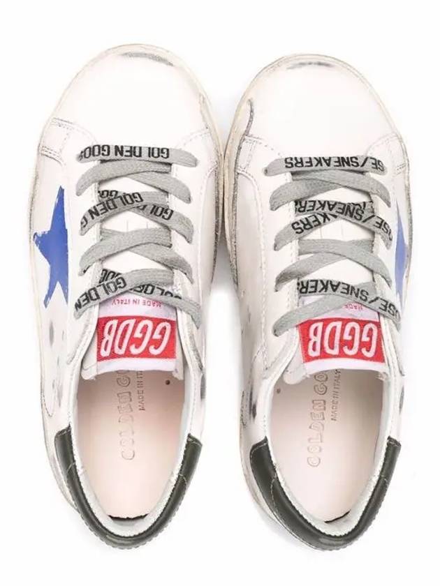 Kid's Blue Star Low Top Sneakers White - GOLDEN GOOSE - BALAAN 4