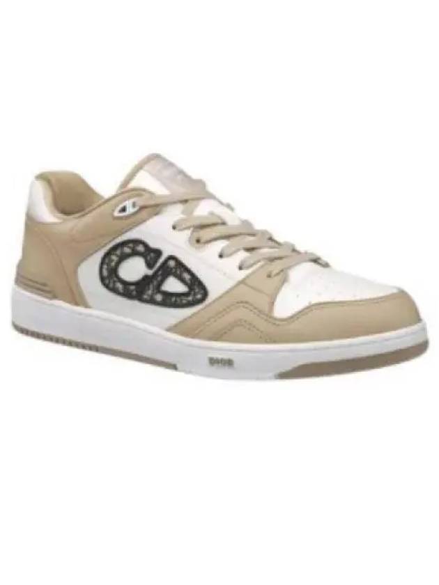 Oblique Detail Leather Low Top Sneakers White Beige - DIOR - BALAAN 2