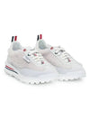 Tech Runner Shearling Suede Low Top Sneakers White - THOM BROWNE - BALAAN 2