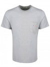 Tricolor Fox Patch Short Sleeve T-Shirt Gray Melange - MAISON KITSUNE - BALAAN 2