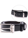 Pin Buckle Cutting Reversible Belt Black Brown - MONTBLANC - BALAAN.