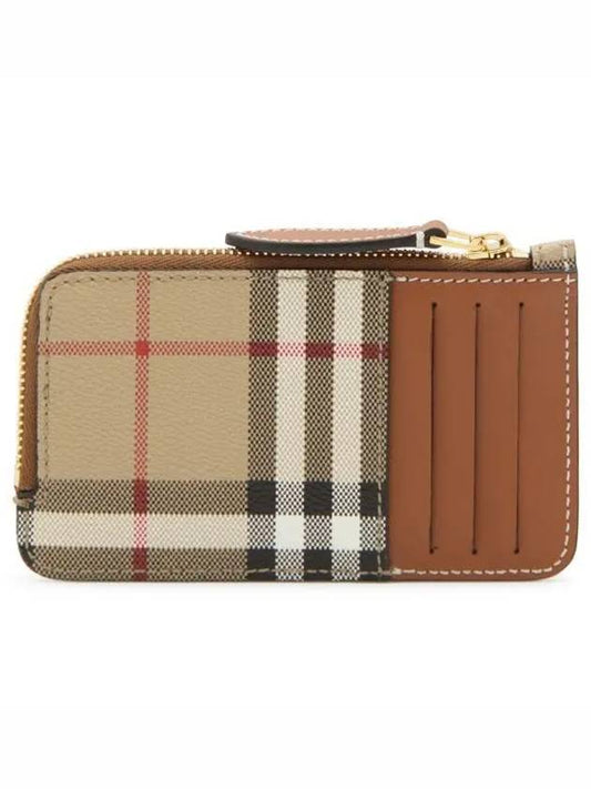 Vintage Check Zipper Card Wallet Beige - BURBERRY - BALAAN 2