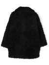 MM6 Margiela Kids Eco Fur Teddy Coat Black - MAISON MARGIELA - BALAAN 3