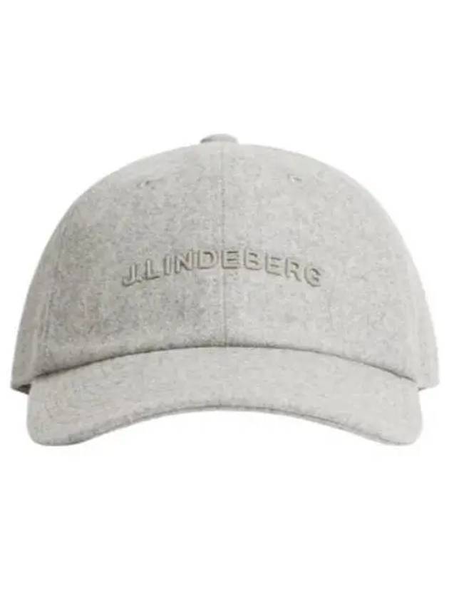 Men's Elijah Wool Ball Cap Light Grey Melange - J.LINDEBERG - BALAAN 2