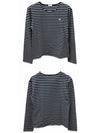 Triomphe Striped Cotton Jersey Long Sleeve T-Shirt White Navy - CELINE - BALAAN 5